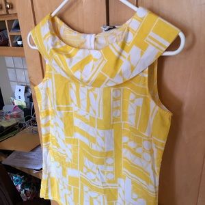 Bright yellow banana republic blouse